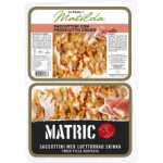 Färsk Pasta Saccottini Med Lufttorkad Skinka