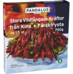 Kräftor Kinesiska Stora vildfångade 700g Pandalus