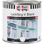 Lackfärg svart V Blank 0,75 liter Landora