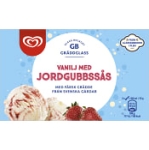 Glass Vanilj Jordgubb  Gb Gräddglass