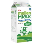 Mellanmjölk Lite längre hållbarhet 1,5% 1,5l ICA