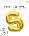 Folieballong Guld 5 100Cm