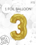 Folieballong Guld 3 100Cm