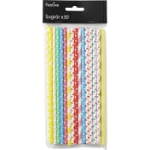 Sugrör Randiga/Prickiga 30-P Festive