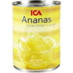 Ananasbitar i juice 580g ICA