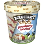Glass Strawberry Swirled Ben & Jerrys
