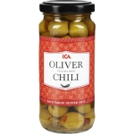 Fyllda Oliver Gröna Med Chili