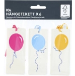Hängetiketter Ballong 6 St