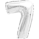 Folieballong Nr 7 Silver 35Cm 