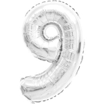 Folieballong Nr 9 Silver 35Cm 