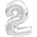 Folieballong Nr 2 Silver 35Cm 