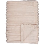 Pläd Ribb Flanell Beige 130X170cm
