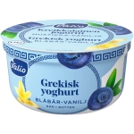 Yoghurt Grekisk Blåbär Vanilj Laktosfri 4,7% 150G 