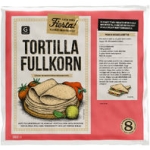 Tortilla Fullkorn Mjuka 8-Pack