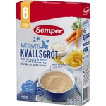 Kvällsgröt med ris pasta & morot Från 6m 250g Semper