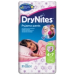 Dry Nites Pyjama Pants Girl 4-7 År 17-30 Kg 10-Pack