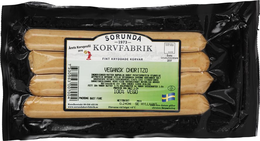 Vegetarisk Chorizo 240g Sorunda Korv product image