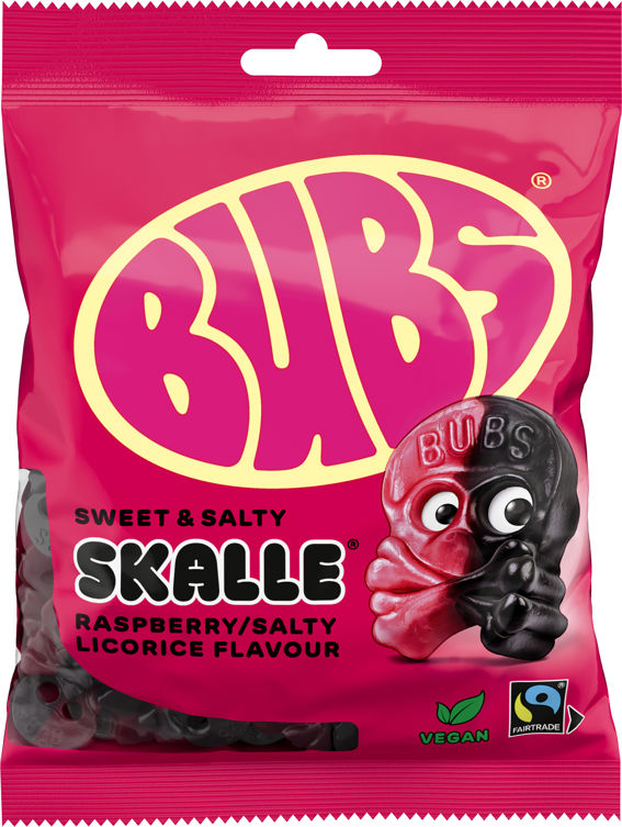 Hallon och lakritsskalle 190g Fairtrade Bubs product image