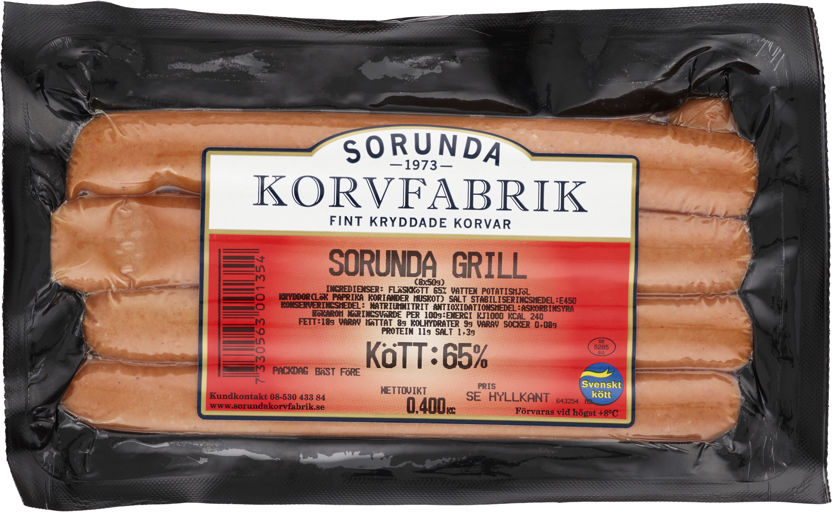 Korv Sorunda Grill 400g Sorunda Korv product image