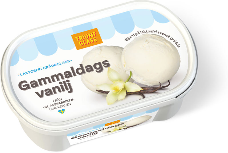 Gräddglass Gammaldags vanilj Laktosfri 0,5l Triumf Glass product image