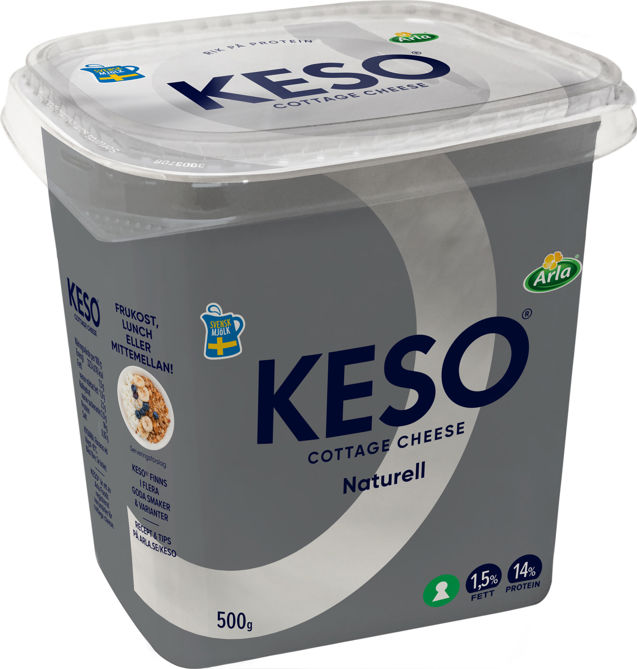 Cottage Cheese Protein Naturell 1,5% 500g Keso product image