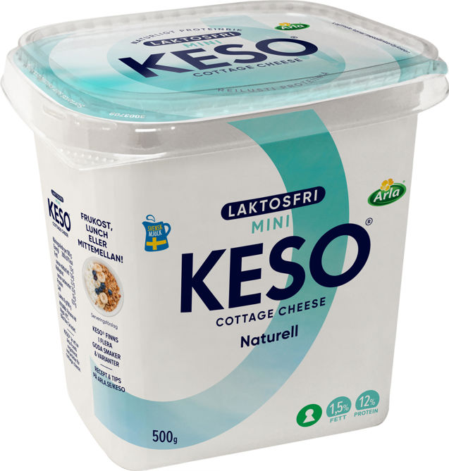 Cottage Cheese Mini Naturell Laktosfri 1.5% 500g Keso product image