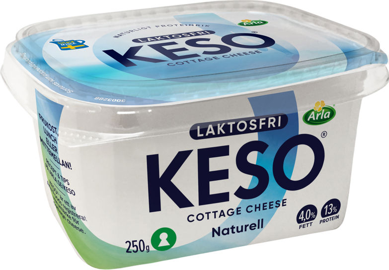 Cottage cheese Naturell Laktosfri 4% 250g Keso product image
