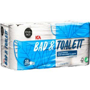Bad & Toalettpapper 16-p Miljömärkt ICA product image