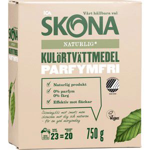 Kulörtvättmedel Parfymfri Ekologisk 750ml ICA Skona product image