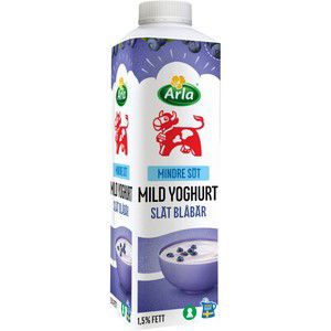 Mild Yoghurt Blåbär Mindre socker 1,5% 1kg Arla Ko  product image