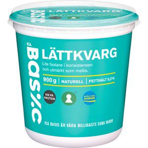 Lättkvarg Naturell 0,2% 900g ICA Basic  product image