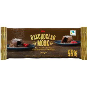 Mörk bakchoklad 200g ICA product image