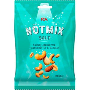 Nötmix Saltade Jordnötter Cashew & Mandlar 200g ICA product image