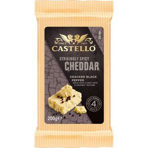 Cheddar Svartpeppar 200g Castello product image