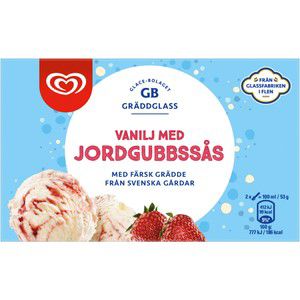 Glass Vanilj Jordgubb 500ml GB Gräddglass product image