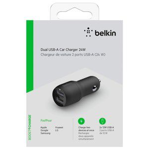 Billaddare USB 2x12W Svart Belkin product image