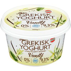 Yoghurt Äkta Grekisk Vanilj 0% 500g Larsa Foods product image