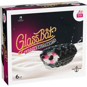 Glassbåt HallonSaltlakrits 6-p SIA GLASS product image