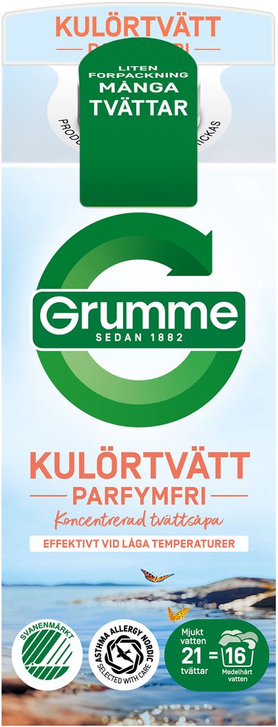 Tvättmedel Flytande Kulörtvätt Oparfymerad 750ml Grumme product image