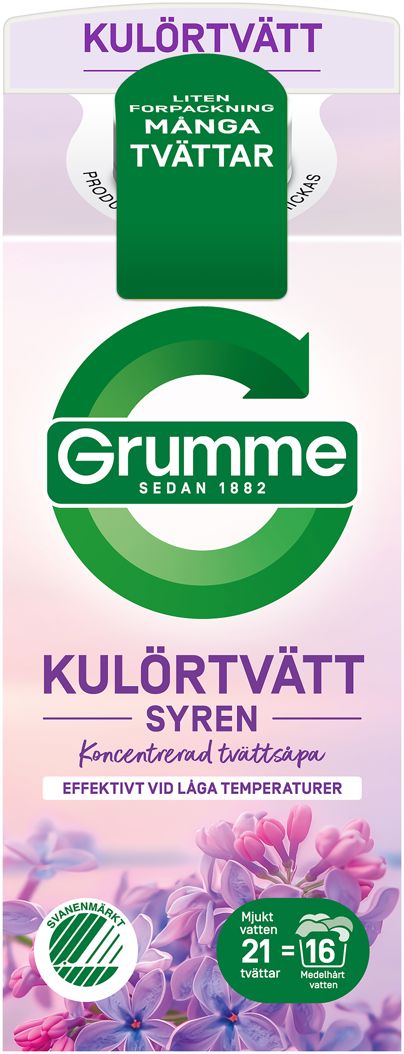 Tvättmedel Flytande Kulörtvätt Syren 750ml Grumme product image