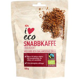 Snabbkaffe Ekologisk 100g ICA I love eco product image