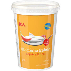 Crème fraiche Lätt Paprika & chili 13% 5dl ICA product image