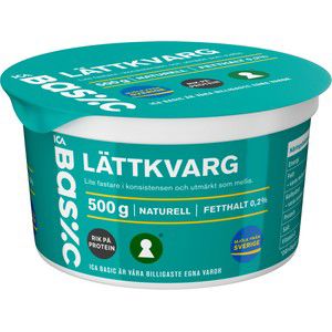 Lättkvarg Naturell 0,2% 500g ICA Basic product image