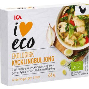 Kycklingbuljong Ekologisk 6-p 66g ICA I love eco product image