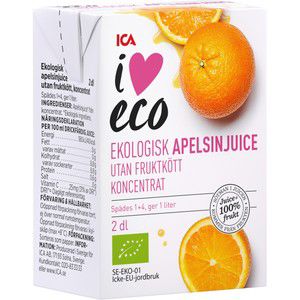 Apelsinjuice koncentrat Ekologisk 2dl ICA I love eco product image