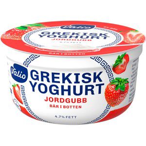 Grekisk Yoghurt Jordgubb 4,7% Laktosfri 150g Valio product image