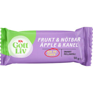 Fruk och nötbar Äpple och kanel 50g ICA Gott Liv product image