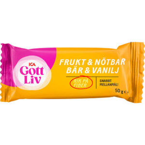 Frukt och nötbar Bär och vanlij 50g ICA Gott Liv product image