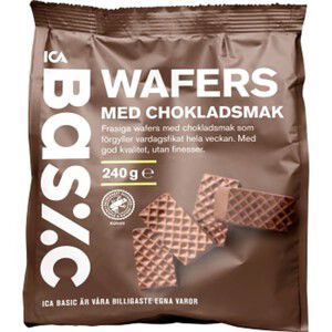 Chokladwafers Hasselnötsfyllning 240g ICA Basic product image