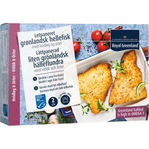 Hälleflundra panerad vitlök och örter 250g Royal Greenland product image